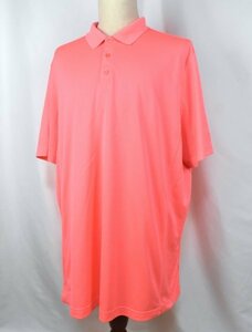 USA古着 FILA GOLF ビッグサイズ ポリエステル ポロシャツ size3XL TALL XXXL 蛍光ピンク フィラゴルフ 大きいサイズ ビッグシルエット海外