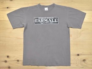 レアUSA古着 International Harvester社 FARMALL ロゴ 後染め Tシャツ sizeM 茶色 ブラウン 企業 会社 トラクター フェード アメリカ