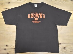 2000sUSA古着 NFL クリーブランド ブラウンズ Tシャツ sizeXL 茶色 アメフト フットボール ビッグシルエット 大きいサイズ アメリカ 雰囲気