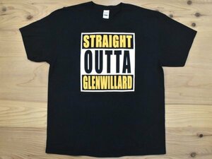 USA古着 STRAIGHT OUTTA GLENWILLARD Tシャツ sizeXL 黒 ブラック 映画 パロディ ビッグシルエット 大きいサイズ アメリカ GILDAN