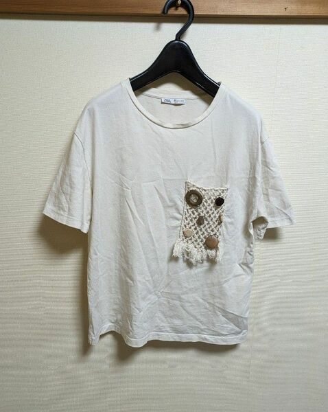 ZARA アジアンちっくな　Tシャツカットソー