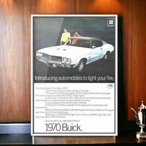 USA 1970年 当時物!! BUICK Grand Sport GS455 Stage 1 広告 /ポスター グランダム ビュイック stage1 カタログ 中古 アメ車 看板 ネオン