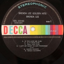 ◆LP◆BRENDA LEE/ブレンダ・リー◆BRENDA LEE GOLDEN HITS◆国内盤◆Decca SDL-10193_画像4