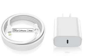 iPhone 15充電器 20W USB C PD 急速充電器 [2個セット/Apple MFi&PSE認定] 2M USB C Lightningケーブル一本付き