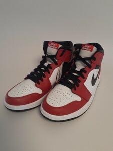 NIKE AIR JORDAN Mid Black/Black Gym-Red 27cm カスタムペイント