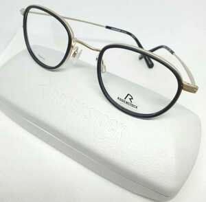 値下げ４９５ユーロ（６６０００円）RODENSTOCK ローデンストックメガネフレーム　メンズ　レディース　眼鏡　日本製　ブラック×ゴールド