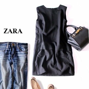 ☆☆ 美品 ザラ ZARA ☆☆ 大人可愛い大人可愛い スーツ生地 ワンピース M 春 夏 23B05