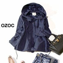 ☆☆ 美品 (株)ワールド OZOC オゾック ☆☆ 大人可愛い マウンテンパーカ 40号 L 春 秋 合服 23D09_画像1