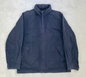 AIGLE Aigle outdoor cotton jacket Duck ground navy men's XL size retro old clothes hood storage 
