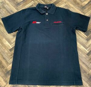 HONDA RACING Honda racing polo-shirt with short sleeves men's M size black embroidery Logo car race F1 Born to Race