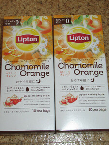 リプトン　紅茶　カモミール＆オレンジティー　10袋入×2箱　おやすみ前、リラックスしたいときにどうぞ