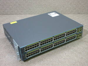 【2台セット】Cisco / Catalyst 2960-Plus Series PoE-48 / WS-C2960-48PST-S V05 / 初期化済み / No.Q794