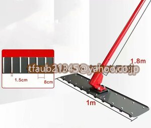 左官作業工具 コンクリート家畜農場スロット付き ルミ合金製の柄全長540cm ルミ合金製の板長100cm