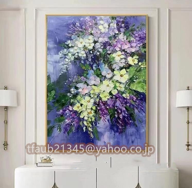 Wohnzimmer dekorative Malerei stilvolle handgemalte Ölgemälde abstrakte Blumen, Malerei, Ölgemälde, Abstraktes Gemälde