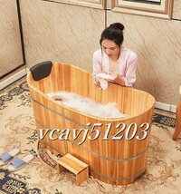 ◆美品◆高品質◆浴槽 バスタブ 木製 お風呂 バスタブ ポリ浴槽 浴室用 バケツ 130cm×60cm×68cm_画像4