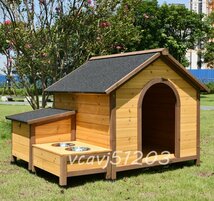 ◆美品◆高品質◆中型/大型犬用 犬別荘 木製 ペットハウス 犬小屋 ハウス おうち 屋外庭用 防水 防腐 豪華 別荘_画像1