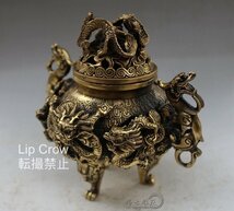 高品質 大人気 香炉 竜 銅器 銅製品 風水 財運グッズ 　置物 装飾品 民芸品_画像4