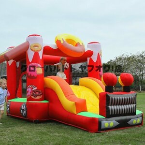  super popular large pool air playground equipment vinyl pool slide attaching home use for children pool large trampoline slide large playground equipment D251