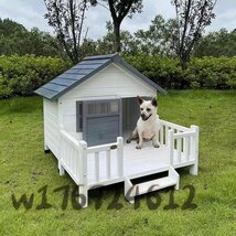 特選新品★犬小屋 犬舎 ペットハウス ドアと窓付き 小型犬用 通気性 水洗いできます ドッグハウス 103*120*91cm_画像1