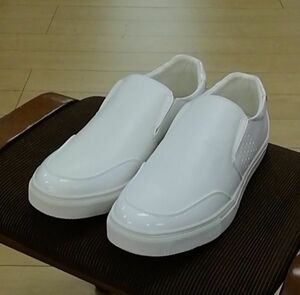 B goods slip-on shoes deck shoes white 24.5cm casual shoes sneakers Town shoes lady's men's aw_21109