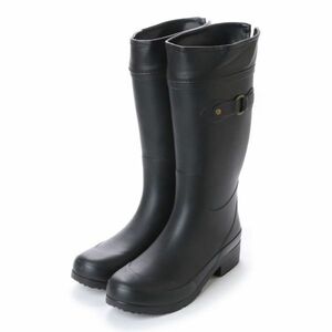  outlet lady's rain boots S size 22.0cm 22.5cm black long boots Raver boots women's shoes 17032 ③