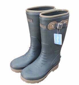 17081 B goods rain boots 24.0 - 25.0 khaki jockey wide width 3E outdoor camp gardening car wash boots men's lady's ④