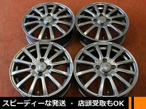 ★☆ SIBILLA 軽自動車 ガンメタ系色 ★☆ 15×4.5J +45 PCD100/4H 4本 ハスラー タフト キャスト ek ★送料安い 店頭受け取り対応 長野県