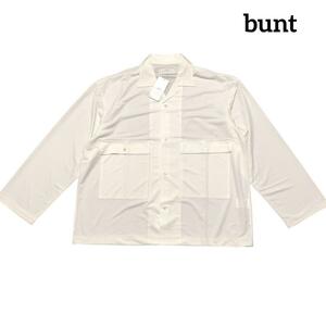 bunt CUPRA JERSEY BIG POCKET SHIRTS キュプラ ジャージービッグポケットシャツ ホワイト サイズ1 Sサイズ相当 メンズ 日本製