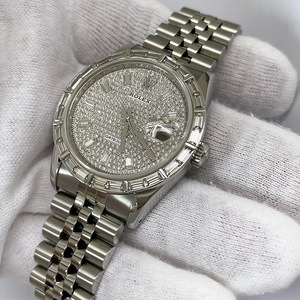 中古 ROLEX ロレックス 16234 デイトジャスト モアサナイト文字盤 バケット カスタム ROLEX修理見積書付属