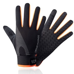 [ trekking glove orange XL size ] mountain climbing trekking glove gloves smartphone slip prevention men's lady's stylish 