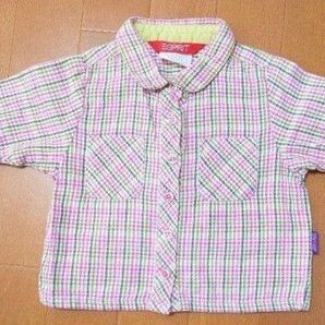 ESPRIT シャツ 80 チェック ピンク
