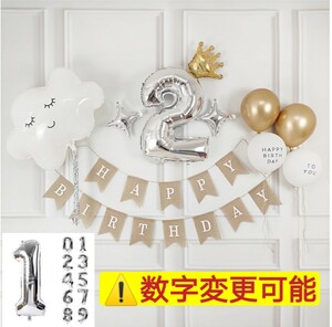  birthday HappyBirthday Galland decoration set ( number ba Rune 1 sheets attaching )*** after purchase, certainly, necessary number (0~9). explain please (1 sheets only )