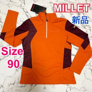 [ новый товар ]MILLET длинный рукав tops половина Zip рубашка orange Millet 