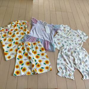 新品　未使用品　女の子　90　80　夏用　まとめて　セット　三枚　ひまわり　海