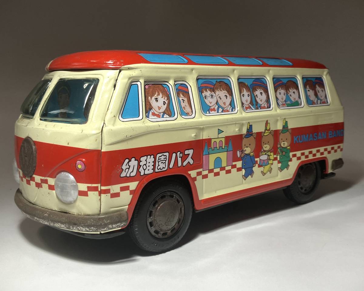 時代物【デット品】イチコー VW ワーゲンバス ポリス 箱付 ブリキ 昭和