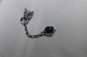 [ Star large OP site ] bizarre fragrance do Panther double silver earrings 