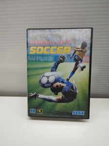 中古●SEGA メガドライブ ワールドカップサッカー●箱 取説つき 動作未確認 現状品 レターパック