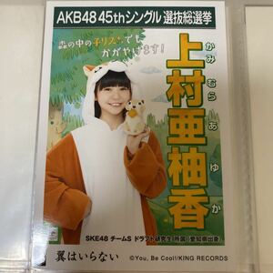 AKB48 上村亜柚香 翼はいらない 劇場盤 生写真 選抜総選挙 選挙ポスター SKE48