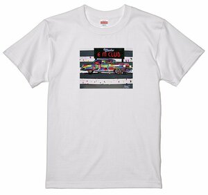 Art hand Auction Available in sizes S/M/L/XL. Rainbow, colorful, graphic, illustration, art painting, T-shirt, Cadillac, American car, hot rod, Yokosuka EM Club, Automobile related goods, apparel, T-Shirts