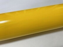 カーラッピングシート 高品質 ハイグロス キャンディ ダークイエロー 濃黄色 縦x横 152cmx150cm スキージ付き SHQ14 耐熱 耐水 DIY_画像2