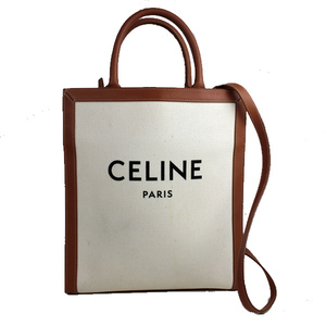  Celine большая сумка ручная сумочка балка TIKKA ru бегемот маленький 2WAY сумка натуральный × язык парусина превосходный товар U*LM*0260 r288