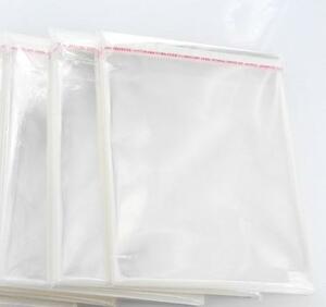 OPP袋 300枚 透明ビニール袋14cm ×15cm 粘着テープ付