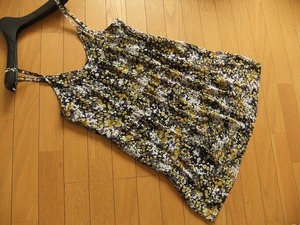 ★美品*grove　グローブ*花柄シフォン*大人可愛い*キャミ　ワンピースM