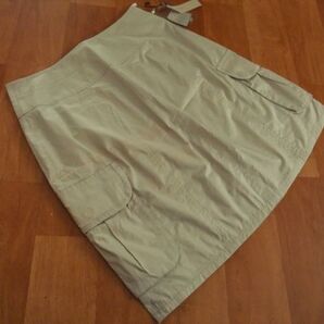 ★新品 日本製 シャト 1 1/.2 カーゴスカート ベージュ w64