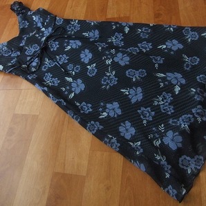 ★美品*J nathan martin*花柄*シフォン*ワンピース*紺*3