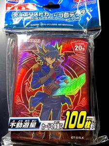  Yugioh sleeve card protector immovable Yusei new goods unopened 100 sheets prompt decision 20th KONAMI official Konami friend Lee shop limitation 
