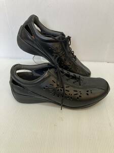 *. bargain!Achillessorubo826 black 22.5. width EE thin design heel. impact . suction cushioning properties. .. casual shoes punching ....