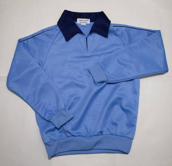 体操服★学校ジャージ上着 M 水色×紺 新品未使用即決!