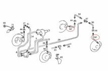 メルセデス ベンツ リア ブレーキホース 2本セット W202,S202 W203,S203,CL203 C208,A208 C209,A209 2104280535_画像4