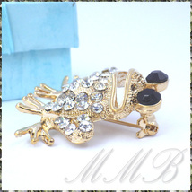 [BROOCH] Gold Frog ビューティフル クリスタル CZ ゴールデン フロッグ かわいい カエル ブローチ_画像2